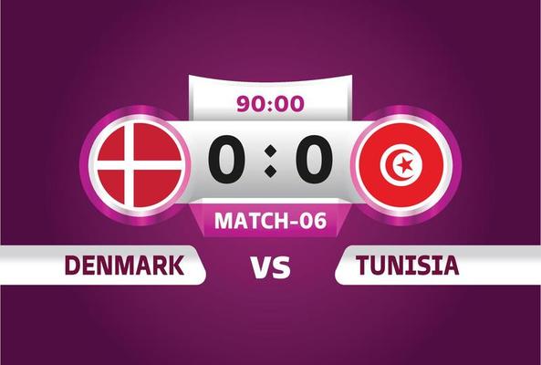 ฟุตบอลโลก 2022 รอบแบ่งกลุ่ม นัดแรก ระหว่าง Denmark vs Tunisia